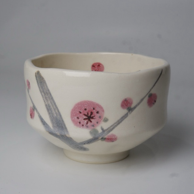 Red Ume Mini Chawan MADE IN JAPAN