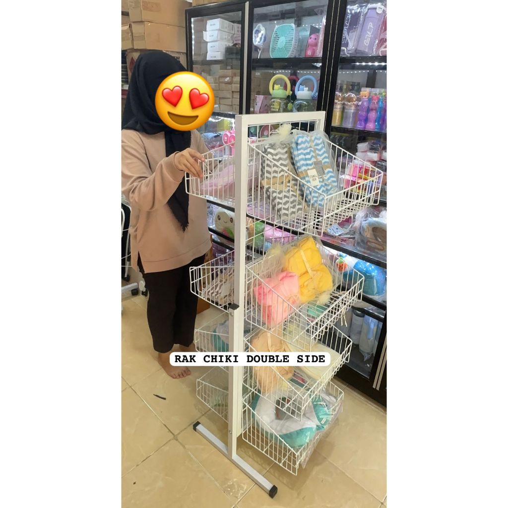 RAK CHIKI GONDOLA / RAK JUALAN MINIMALIS / TEMPAT JUALAN MINI MARKET / RAK DISPLAY BARANG JUALAN