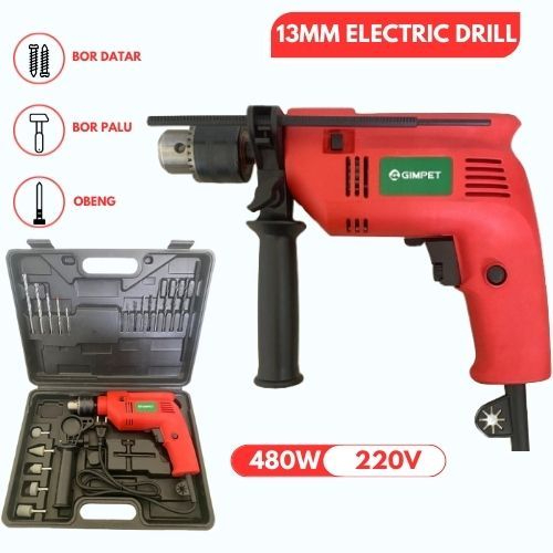 TERBARU GIMPET IMPACT DRILL / Mesin Bor 13mm model BOSCH / Impact Drill Tangan Listrik Electric 2800