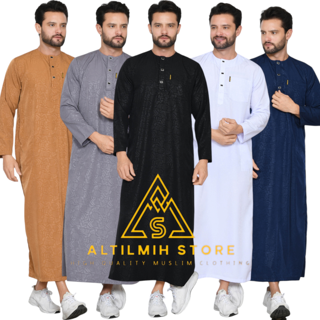 Altilmih - Jubah pria  gamis pria  jubah EMBOSS jubah sultan  jubah gamis pria  COD
