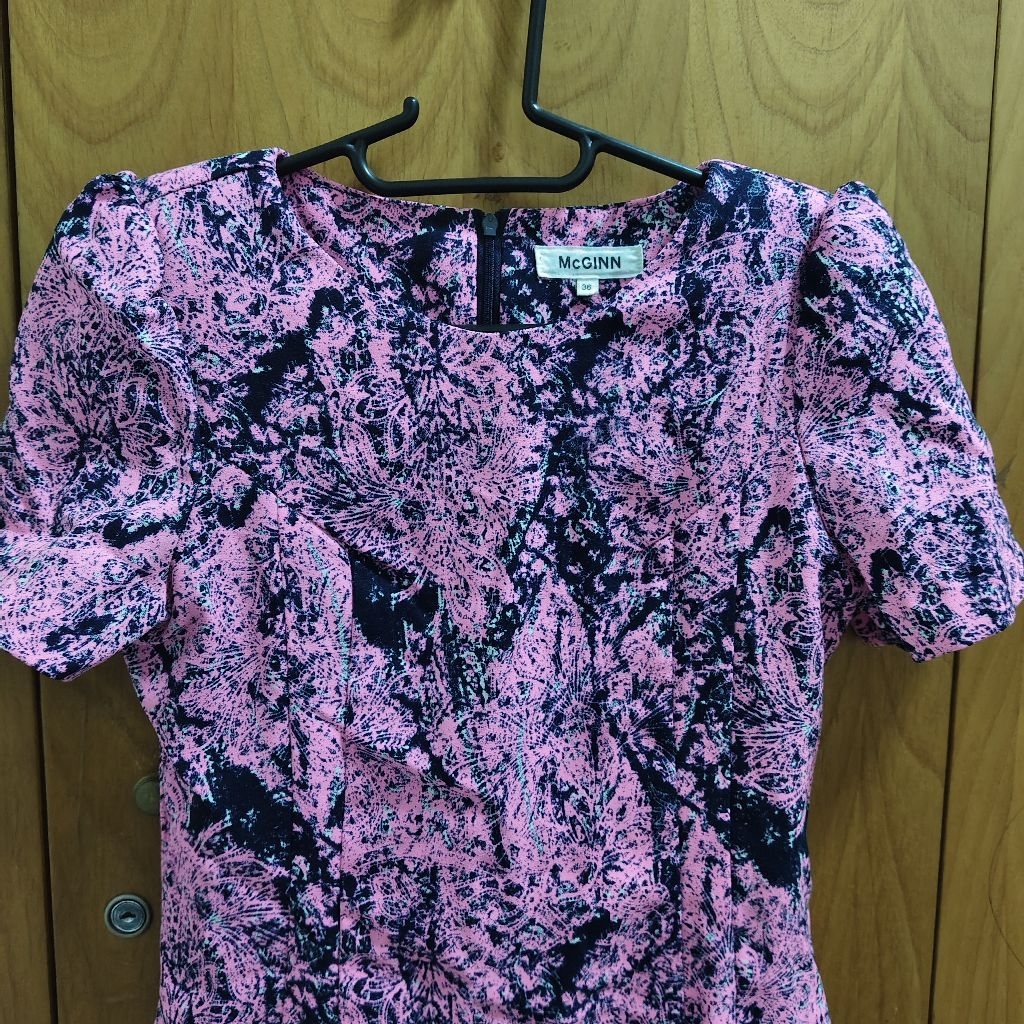 Dress Wanita Pink Motif