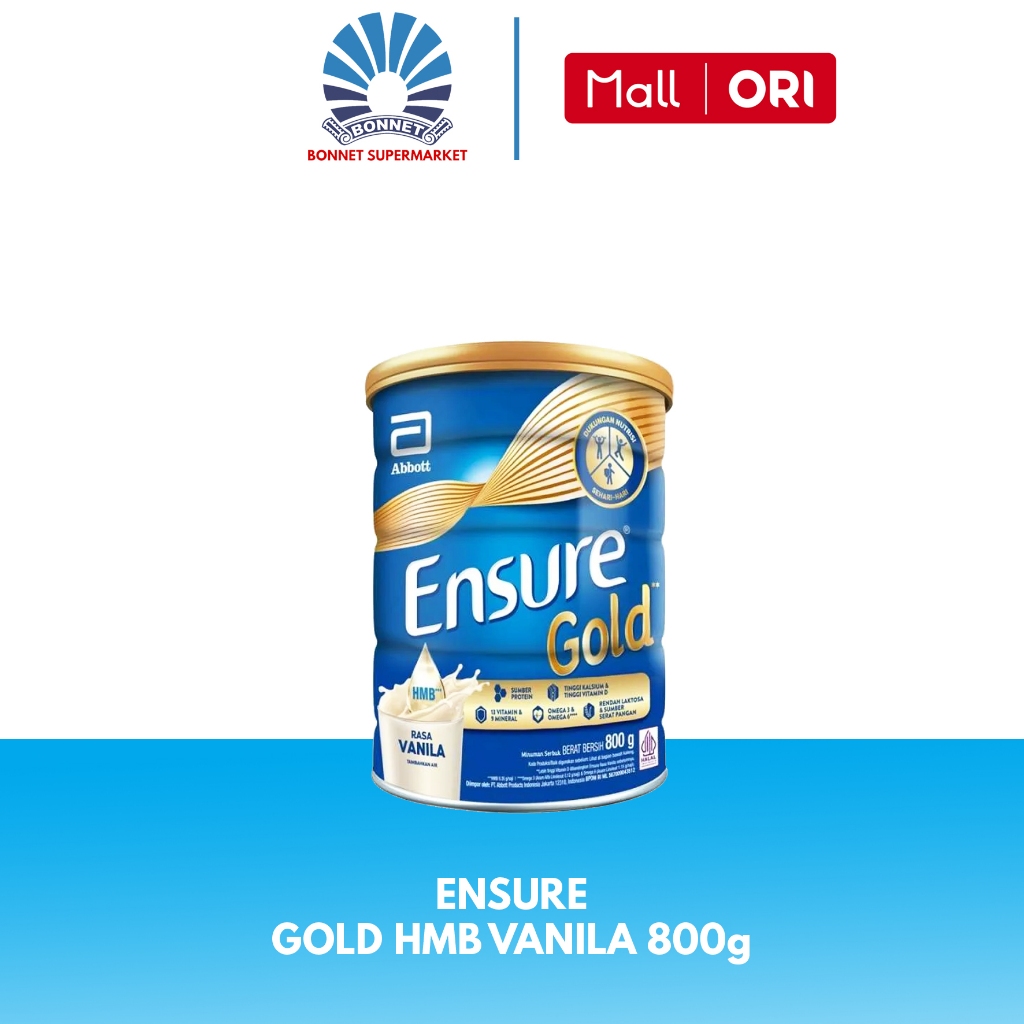 

Ensure Gold HMB Vanila 800g - Susu Nutrisi Dewasa Rendah Laktosa 8886451007957