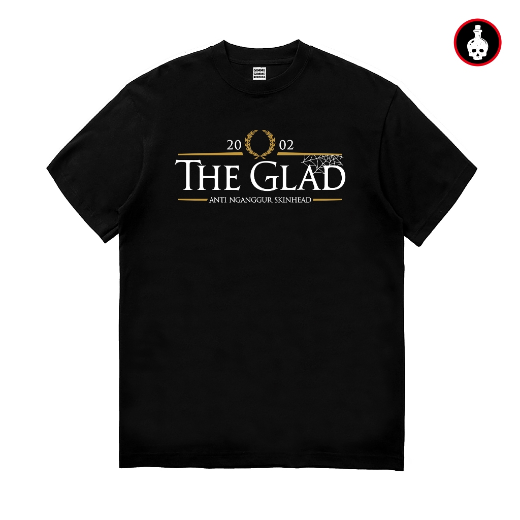 Tshirt The Glad - Skinhead (Kaos Band Original Merch Hitam)