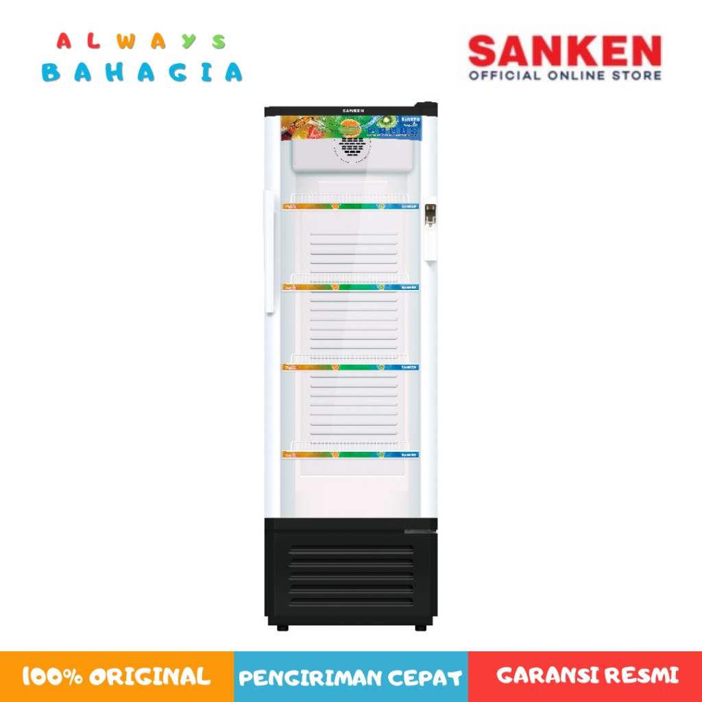 SANKEN SRS-279BK Showcase Pendingin Kapasitas 270 Liter