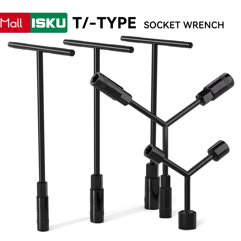 ISKU Kunci T 8-14mm Kunci Sok T Dan Kunci Sock Y 08 MM 10MM 12MM Kunci Sok T/Kunci Y Tools - Alat Pe