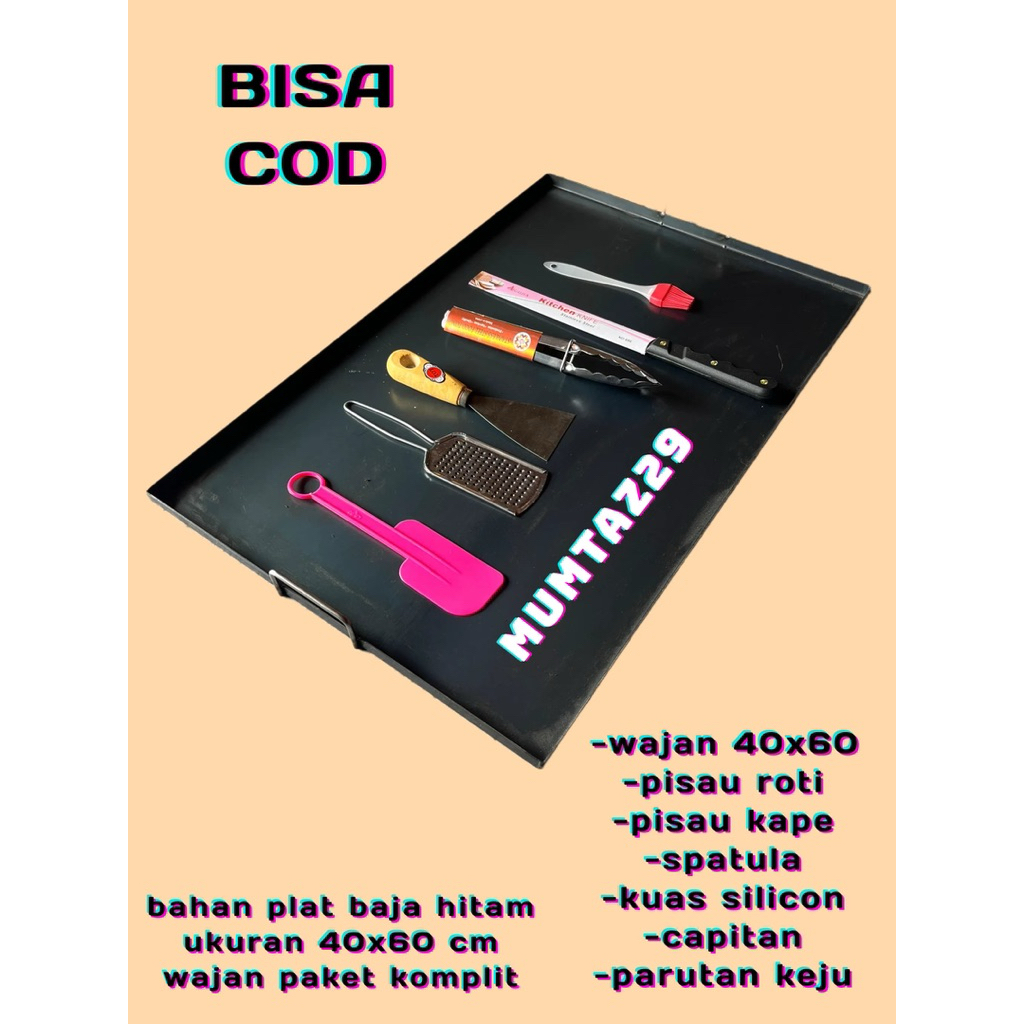 wajan roti bakar paket komplit ukuran 40x60cm
