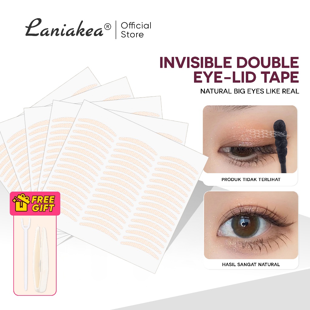 LANIAKEA Skot Mata Double Eyelid Veil Tape Stiker Kelopak Mata Bening Jaring Selotip Lipatan