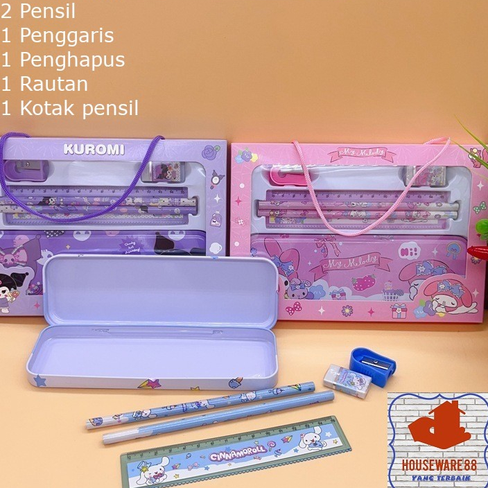 

PENSIL Sanrio dan Labubu Study Set / ATK / Alat Tulis Sekolah Lengkap / TEMPAT PENSIL KUROMI SET KARAKTER SANRIO KUROMI / Alat Tulis Set Karakter Kuromi Murah Lucu / KOTAK PENSIL KUROMI + SERUTAN / PENCIL CASE SANRIO MELODY KUROMI / Kotak Pensil VIRAL
