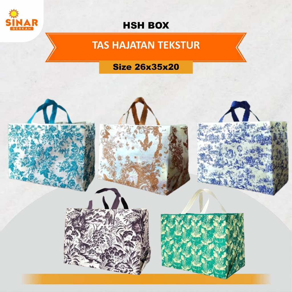 

TAS SPUNBOND | Tas Berkat | Tas Tasyakuran | Tas Belanja | Tas Nasi Kotak 20x20 | | Tas Spunbond Motif 26x35x20