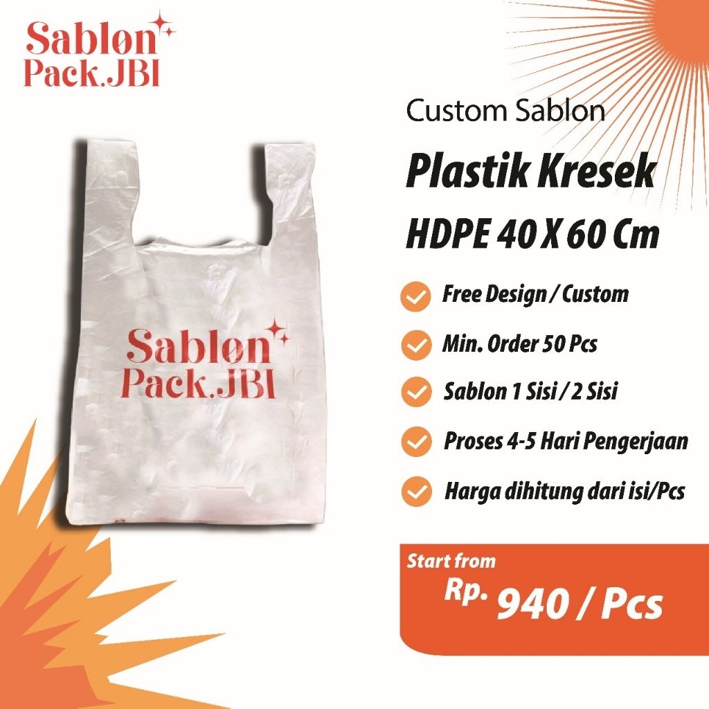 

Sablon Plastik Kresek HDPE Ukuran 40x60 isi 50, 100, 200 pcs, Sablon Plastik Hdpe 40x60 50 pcs, 100 pcs, 200 pcs