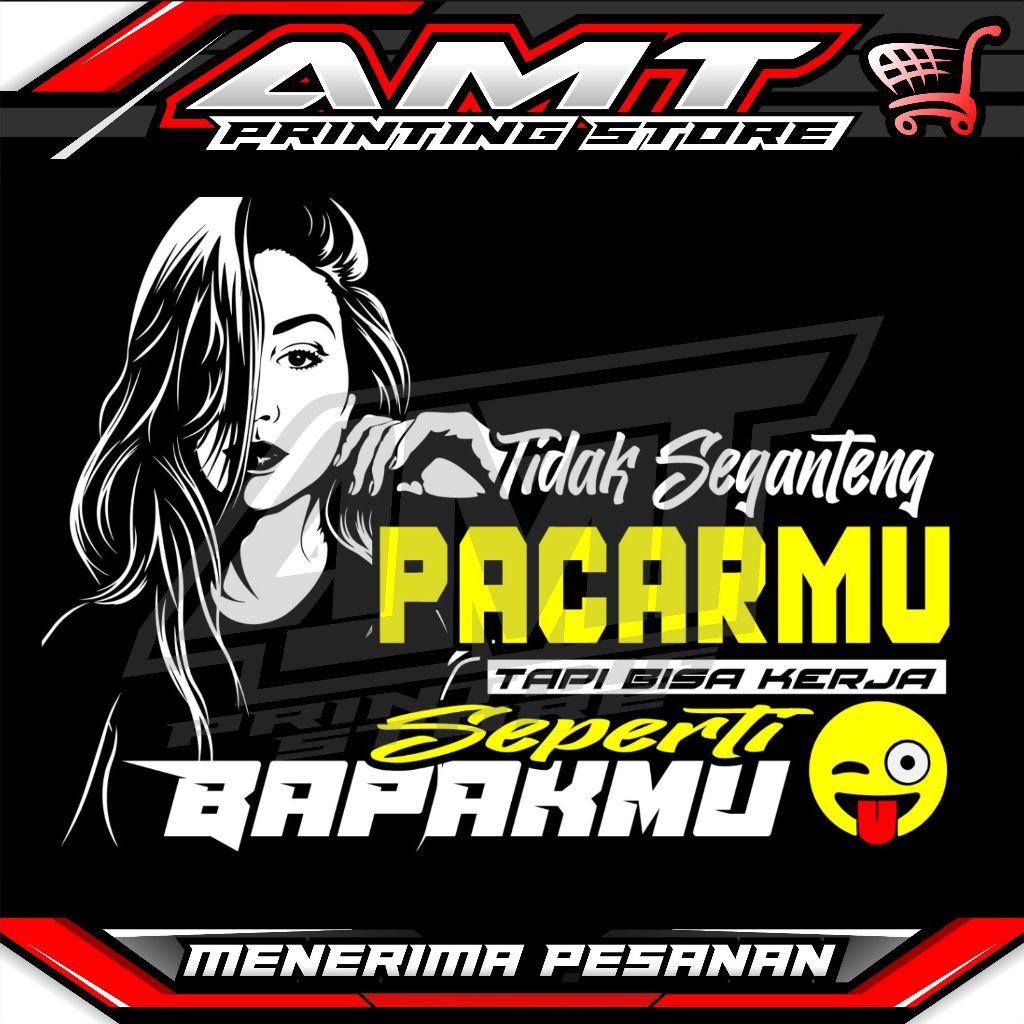 Stiker Kata Kata - Stiker Custom - Stiker Cutting Ukuran 32x25cm