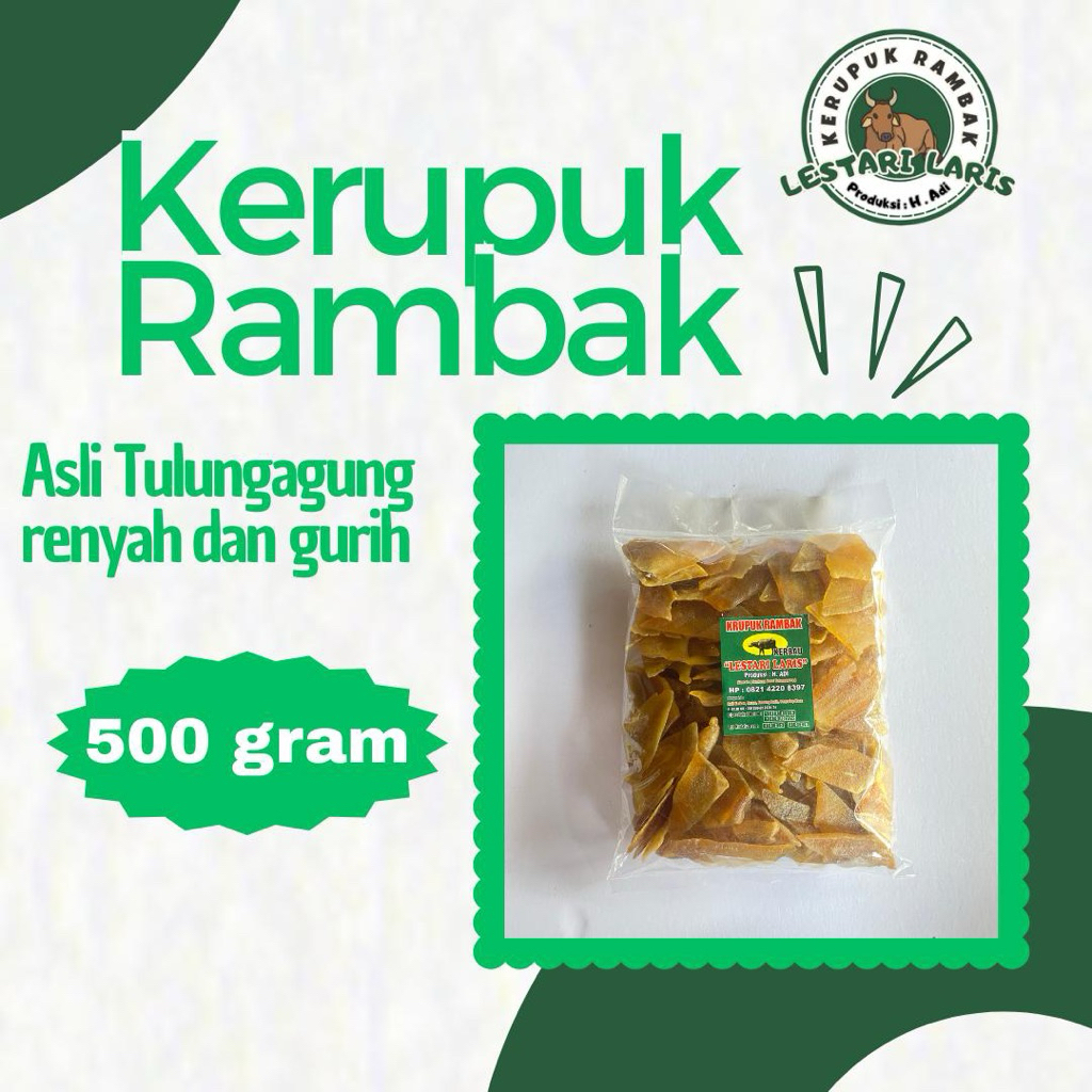 

KRUPUK RAMBAK MENTAH(krecek) KERBAU