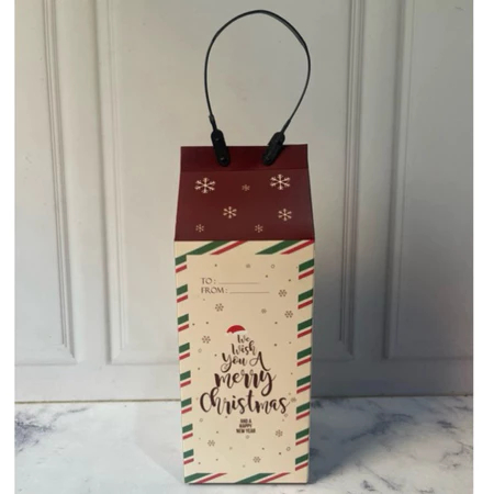 

dus tenteng natal muat 2 toples cookies kuker 500gram kotak packaging hampers christmas ukuran 10x10x20 cm