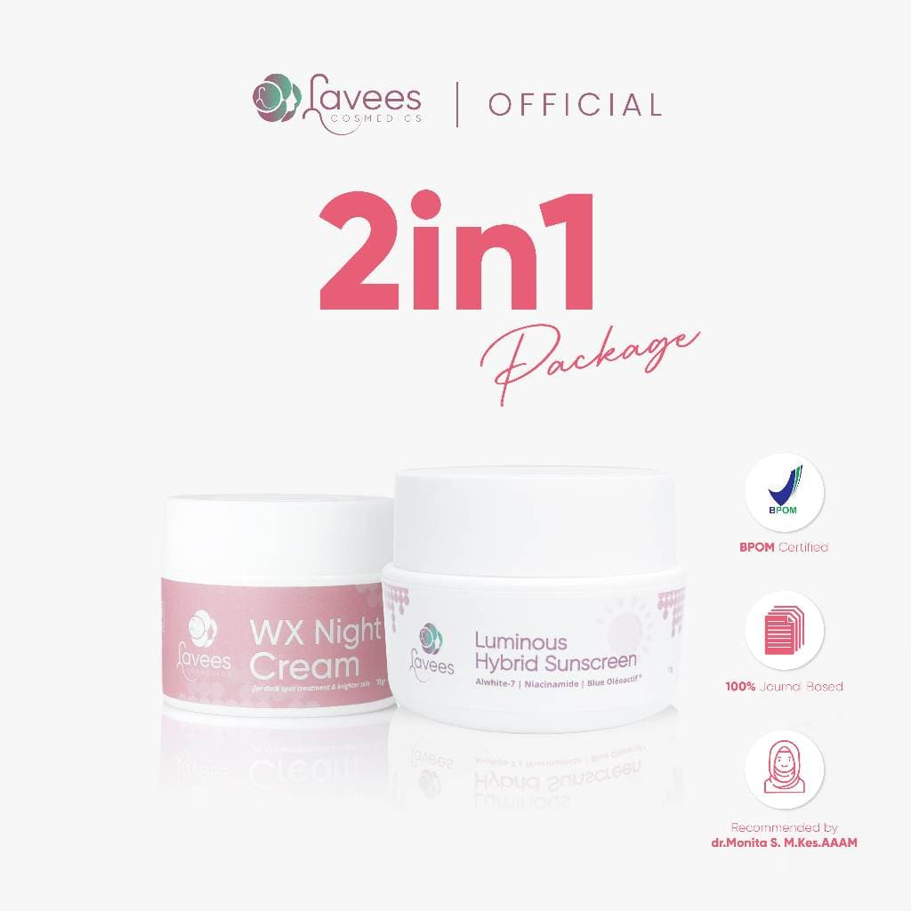 Lavees Cosmedics - Simple Set Day & Night Cream BPOM/ for Dark Spots / menghilangkan flek pada wajah