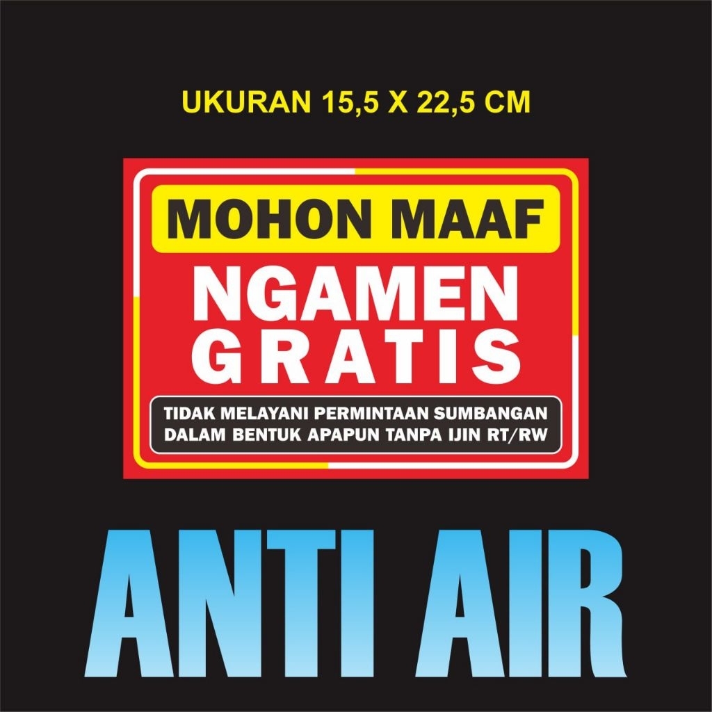 

STIKER NGAMEN GRATIS ANTI AIR