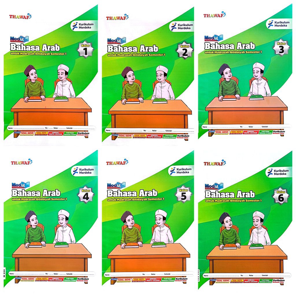 BUKU LKS SD MI THAWAF BAHASA ARAB KELAS 1 2 3 4 5 6 SEMESTER 1 GANJIL KURIKULUM MERDEKA TA.25/26 | L