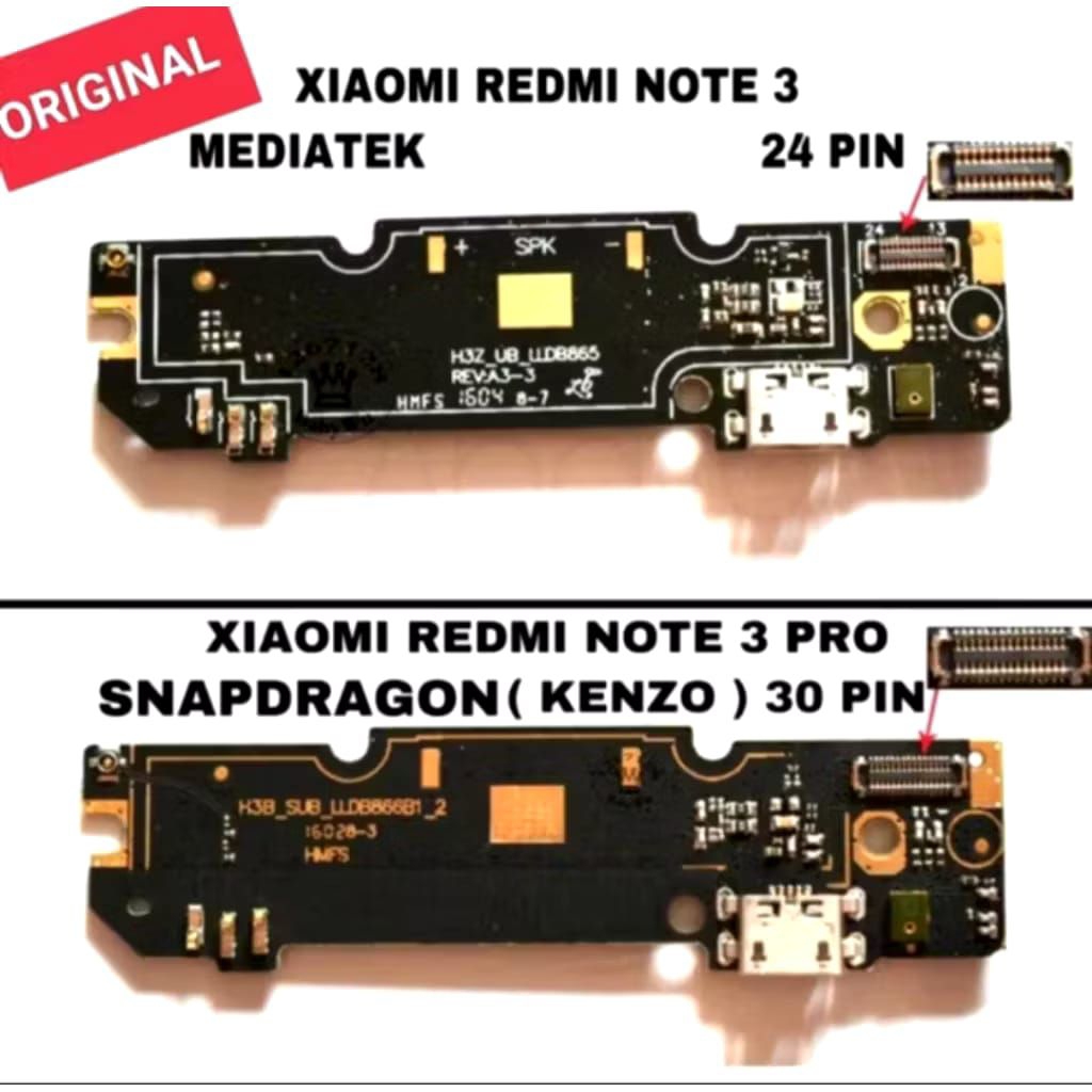 Papan Cas Xiaomi Redmi note 3 / Note 3 pro Original – Konektor Charger Board Cas Sparepart HP Pengga