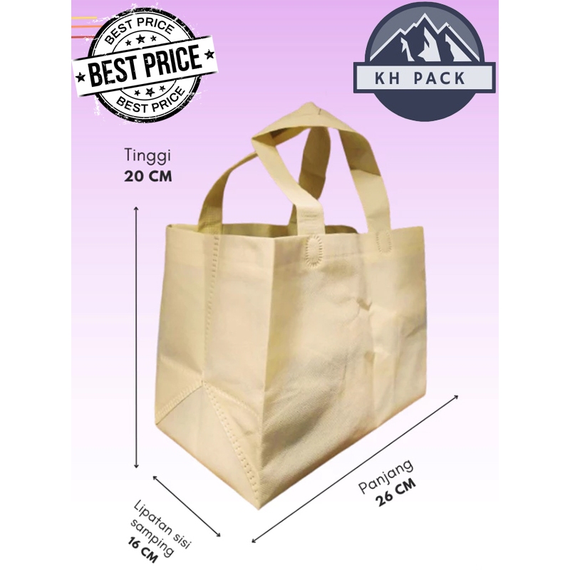 

Tas Spunbond BOX KUE 26x20x16 / Goodie Bag / WARNA RANDOM