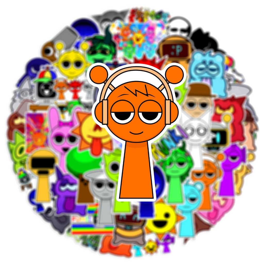 

Stiker Sprunki Music Game Tumbler HP Scrapbook Laptop Anti air isi 50 pcs