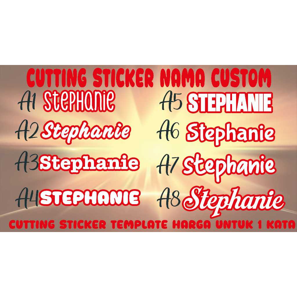 

Cutting sticker NAMA, LABEL NAMA, gold, hologram CUSTOM & ANTI AIR ( INSTANT DI GOJEK/GRAB) TERMURAH SE SHOPEE BISA DI CEK