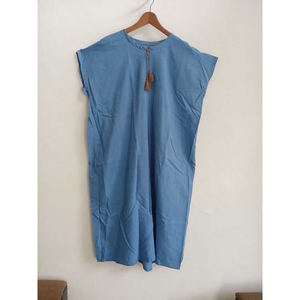 DASTER POLOS DRESS SANTAI BAHAN RAYON TEBAL