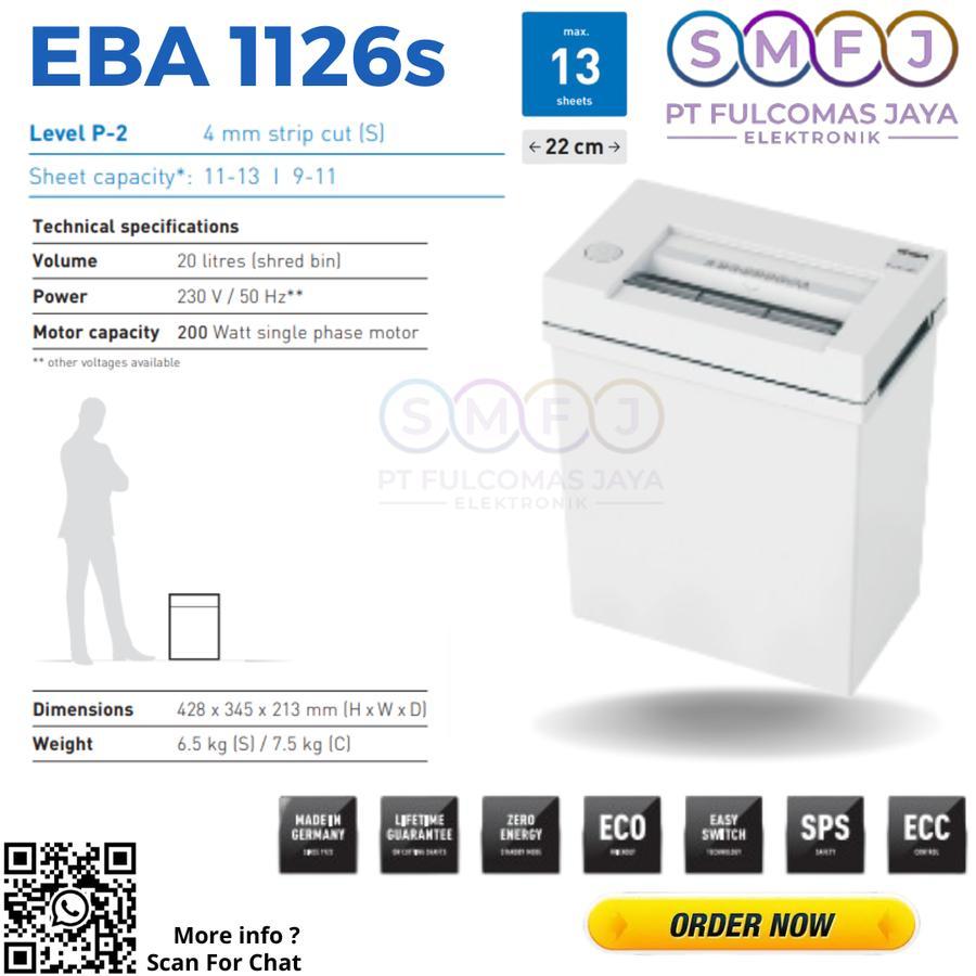 EBA 1126 s Strip Cut Mesin Penghancur Kertas EBA 1126S PAPER SHEDDER GARANSI RESMI