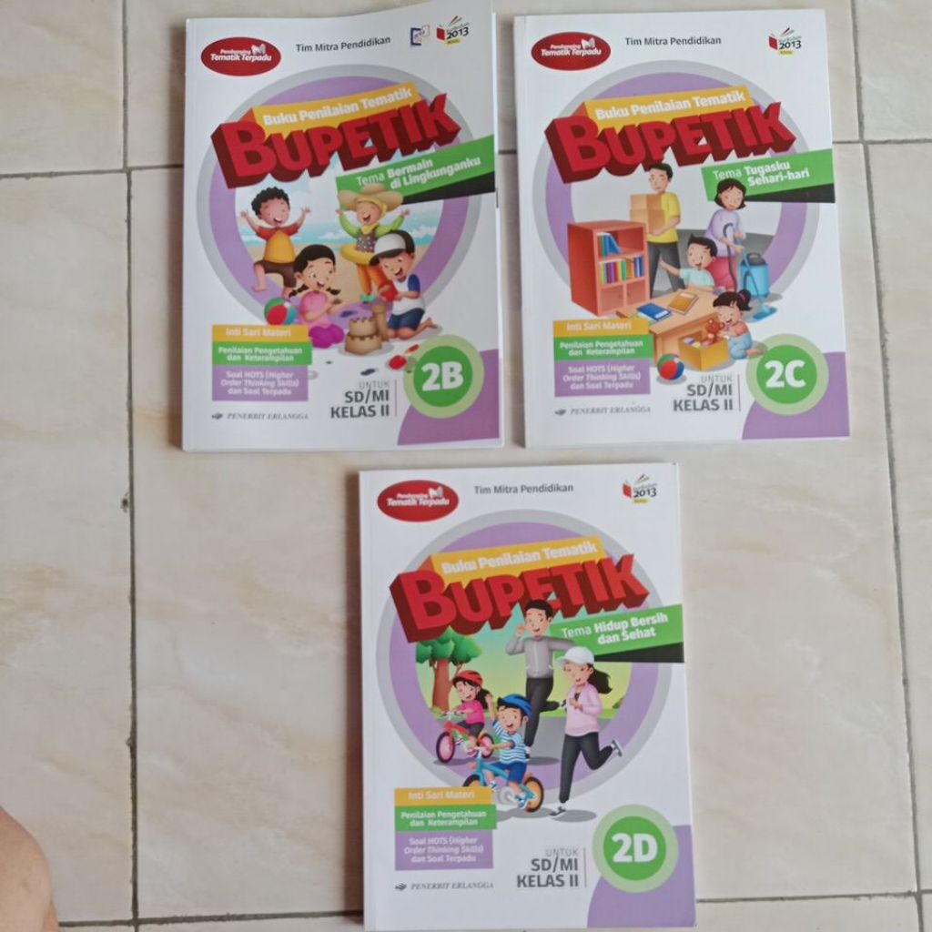 Buku penilaian Tematik Bupetik Kelas 2b.2c.2d Erlangga.