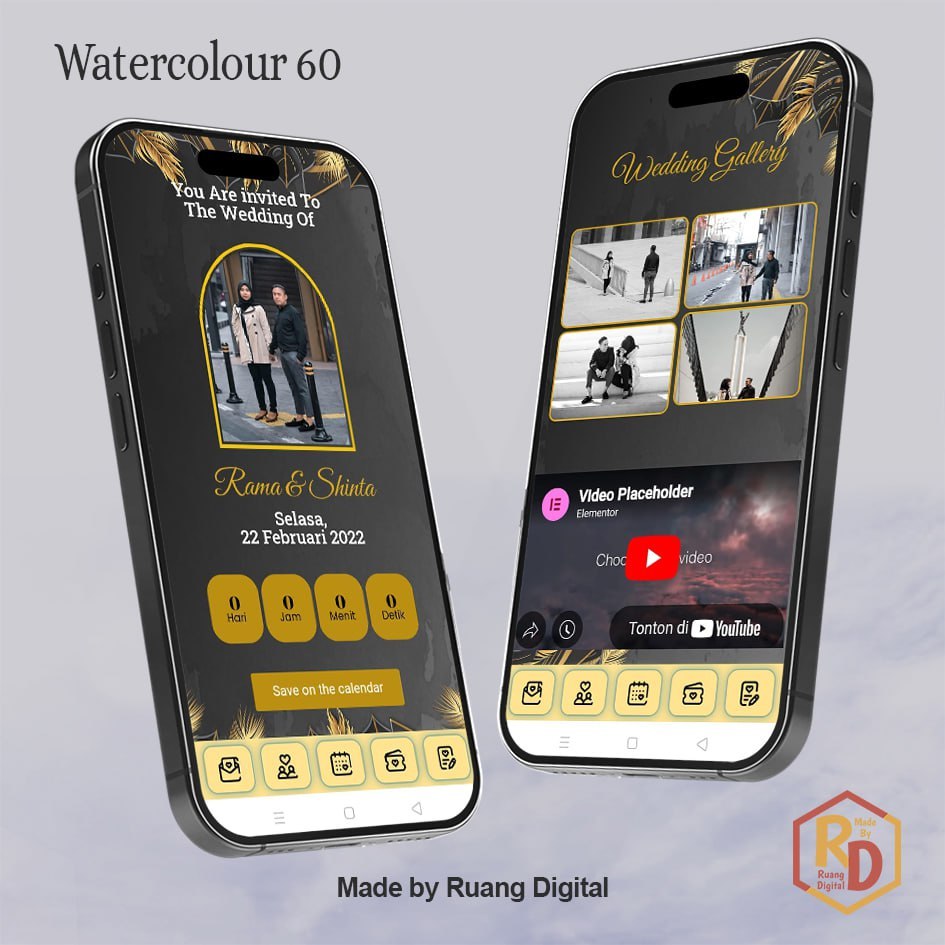 Undangan Digital Website Elegan Hitam - Pernikahan Idaman