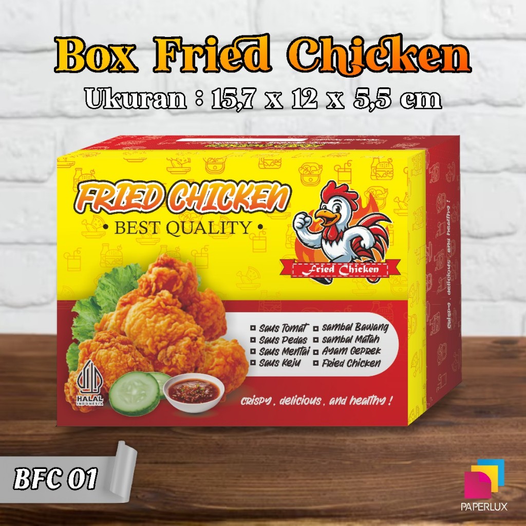 

[100 PCS] KARDUS MAKANAN READY STOCK MURAH - BOX FRIED CHICKEN PREMIUM TEBAL