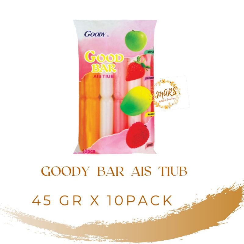 

[oddsolshop] pekanbaru/Goody Good Bar Ais Tub 45GR 10 PCS Es Jeli Jelly Stroberi Mangga Leci Apel