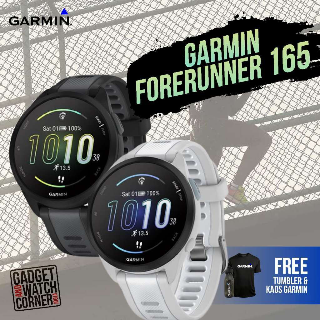 Garmin Forerunner 165 Amoled Running Watch GPS - Garansi TAM 2Th