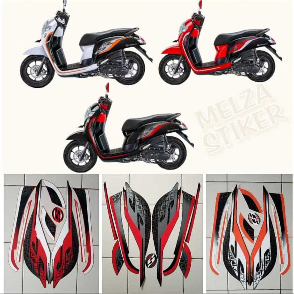 striping stiker list body full set motor Scoopy sporty 2019