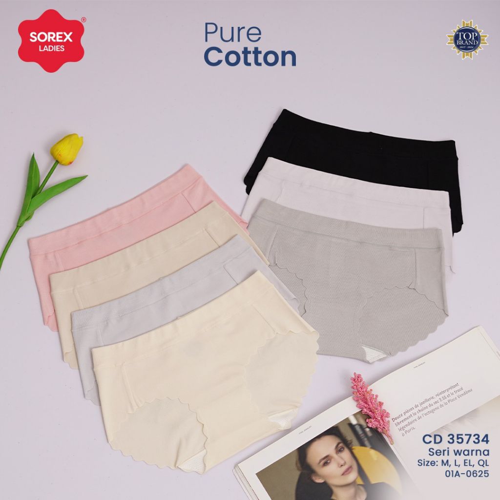 Sorex Celana Dalam Wanita Seamless Cd Pure Cotton 35734