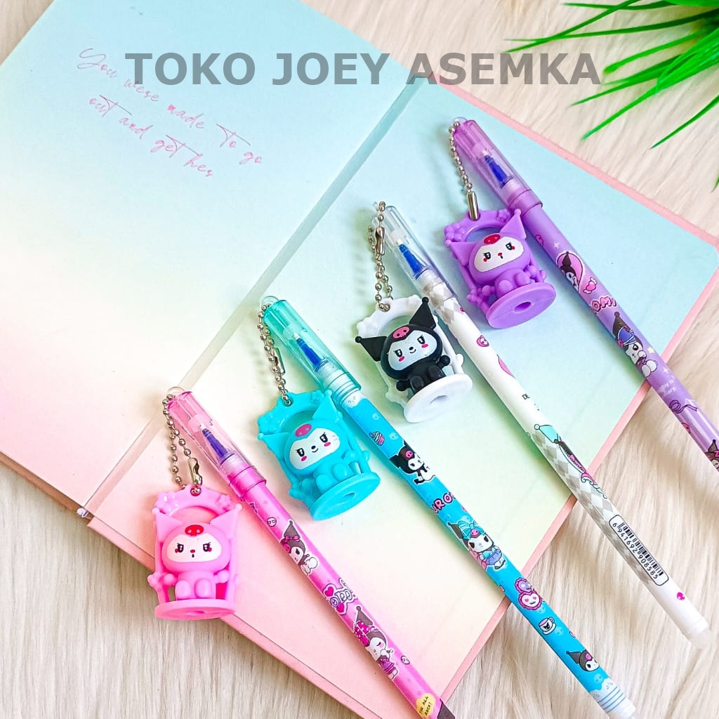 

PEN GANTUNGAN AYUNAN SANRIO PULPEN PENA BOLPEN KUROMI GEL TINTA ALAT TULIS LUCU FANCY