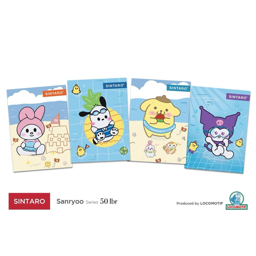 SINTARO Buku Tulis Boxy Panjang 50 Lembar - 10 Buku