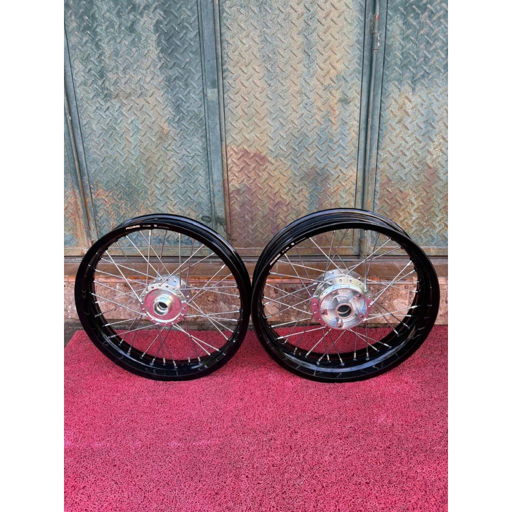 Paket Velg Jari Jari Vixion NEW Ukur 250/350 Ring 17 Wheelset Supermoto Yamaha Vixion NVL/NVA Tanpa 