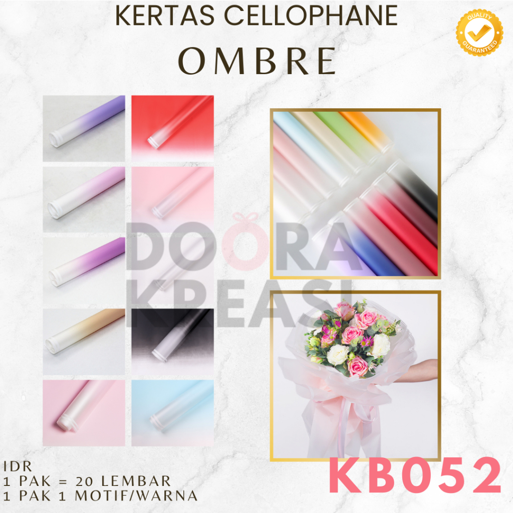 

Kertas Cellophane Buket Bunga Ombre [20lembar]