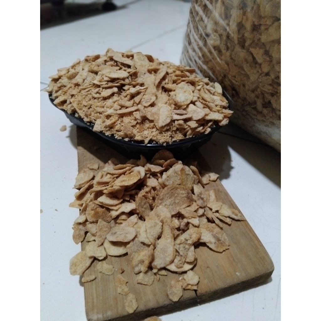 

Bawang putih goreng asli tampa campuran%100