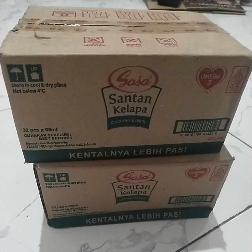 

Santan Sasa 65 ml 1 dus isi 32 pcs exp Oktober 2026