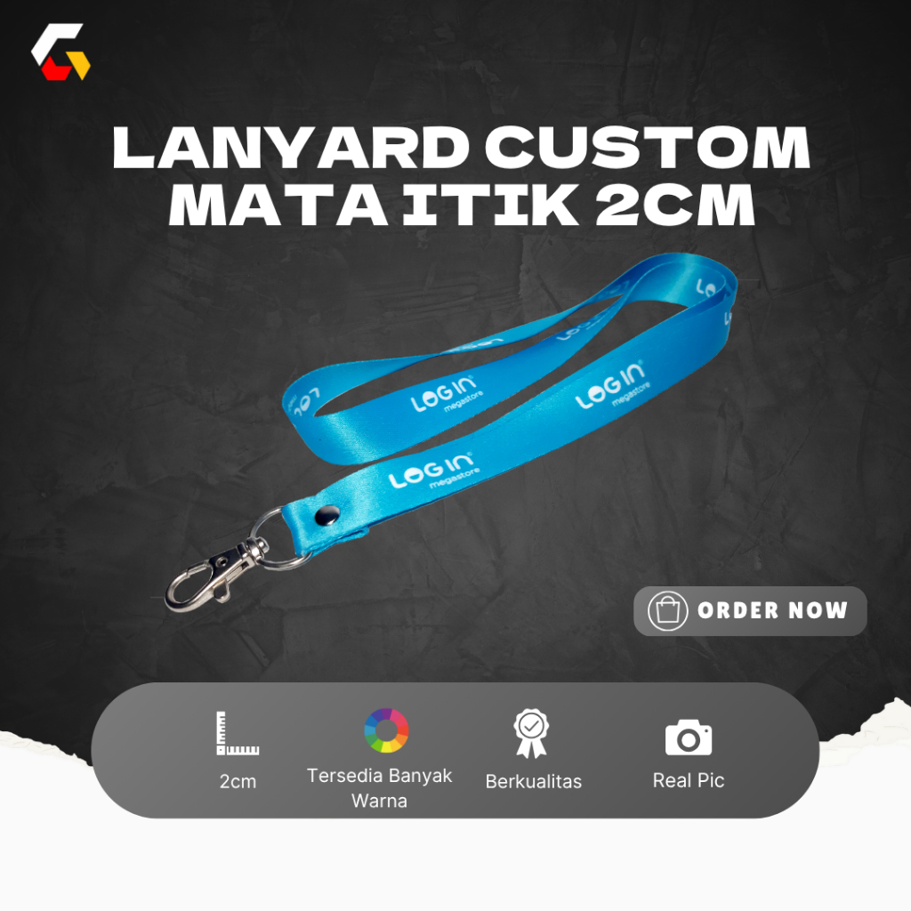 

Lanyard Custom 2cm Mata Itik / Tanpa Stoper Bahan Tissue Printing Sublime Desain Bebas