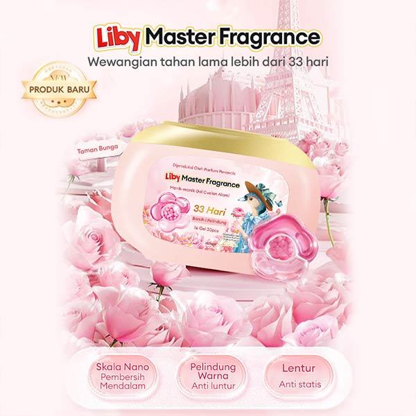 Liby Master Fragrance Natural Laundry Bag Gel Beads (Dream Grasse Rose) (100G & 300G)