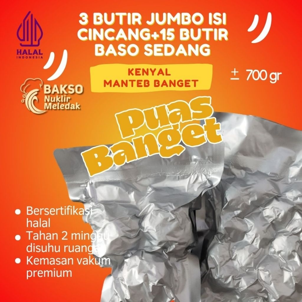 

[C1] 3 Butir urat Jumbo + 15 butir bakso sedang Halal