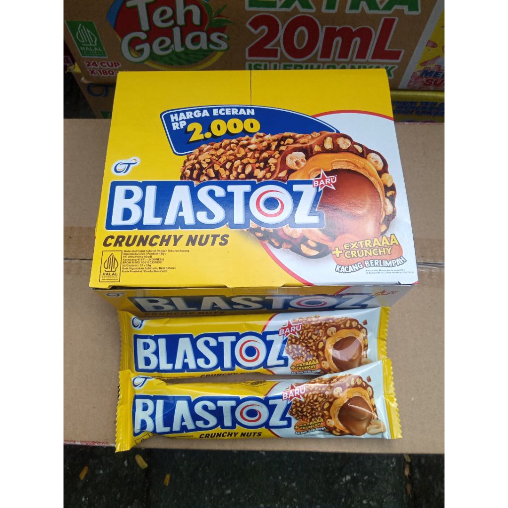 

[1 BOX] Blastoz 24 gram | isi 12pcs/box | Wafer 2000 an