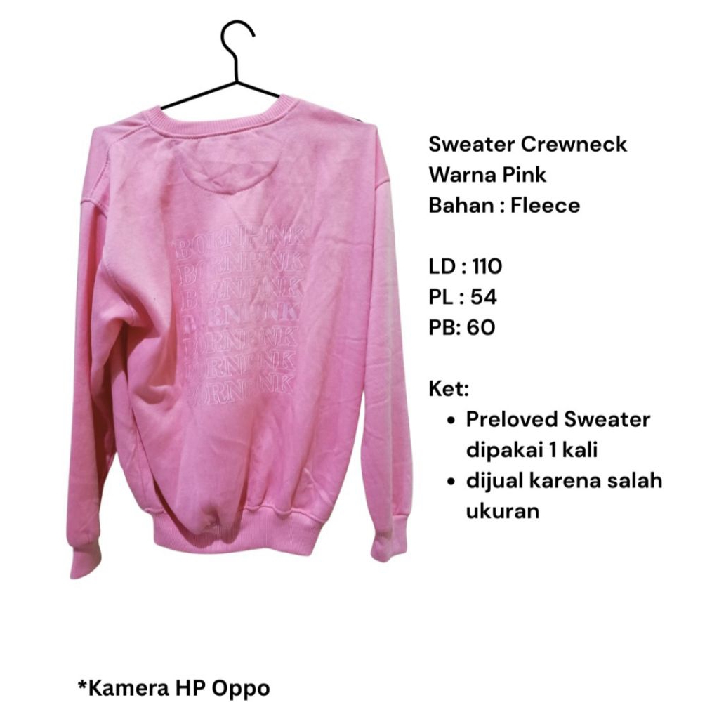 PRELOVED NEW SWEATER BLACKPINK