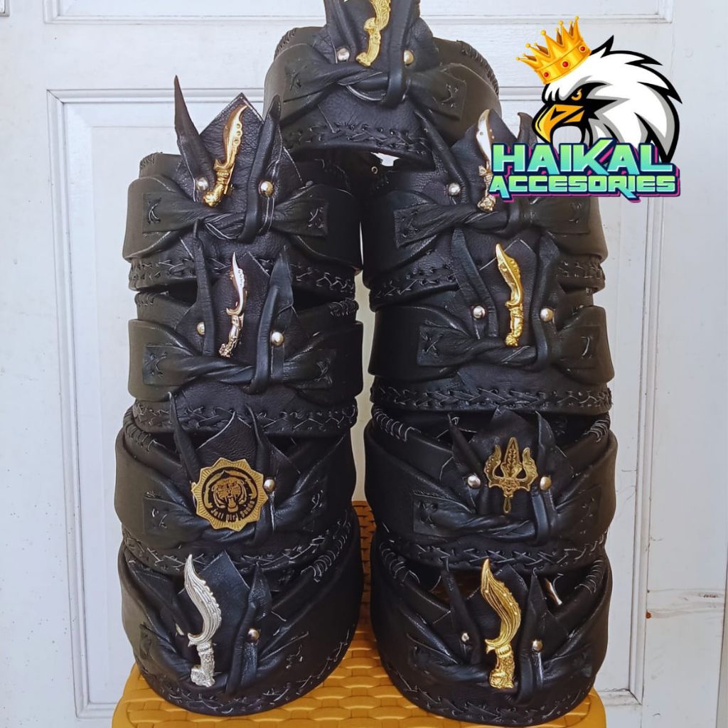 Ikat kepala sunda blangkon jawa makuta bali bendo topi mahkota kepala adat sunda bahan kulit asli + 