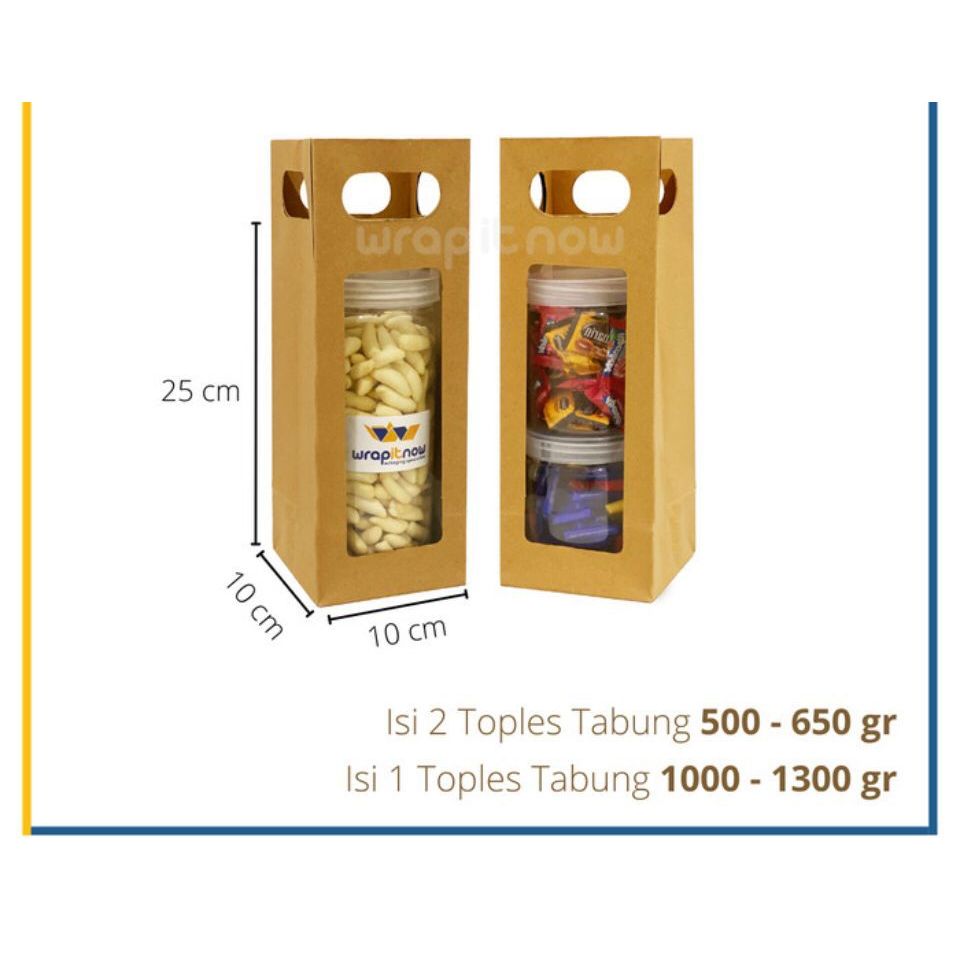 

PAPERBAG JENDELA MIKA 10X10X25 CM 10PCS TENTENG / Paper Bag Window