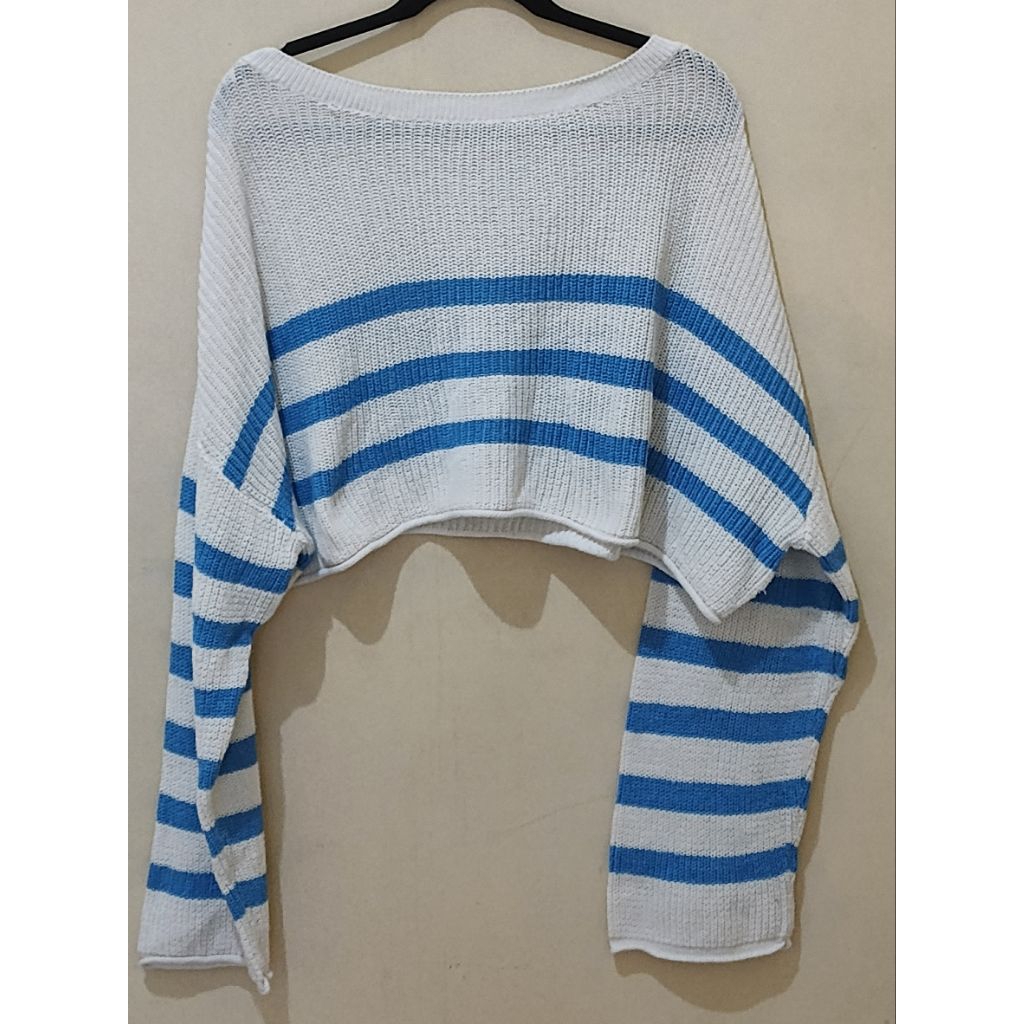 PRELOVED ZARA SWEATER STRIPE TOP WANITA