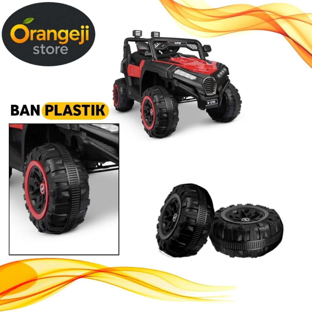 Ban plastik mobil aki anak /mobil remot ban plastik