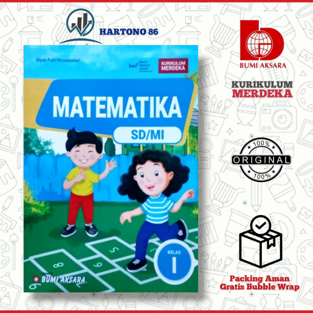 Buku Matematika Bumi Aksara SD/MI kelas 1 kurikulum merdeka