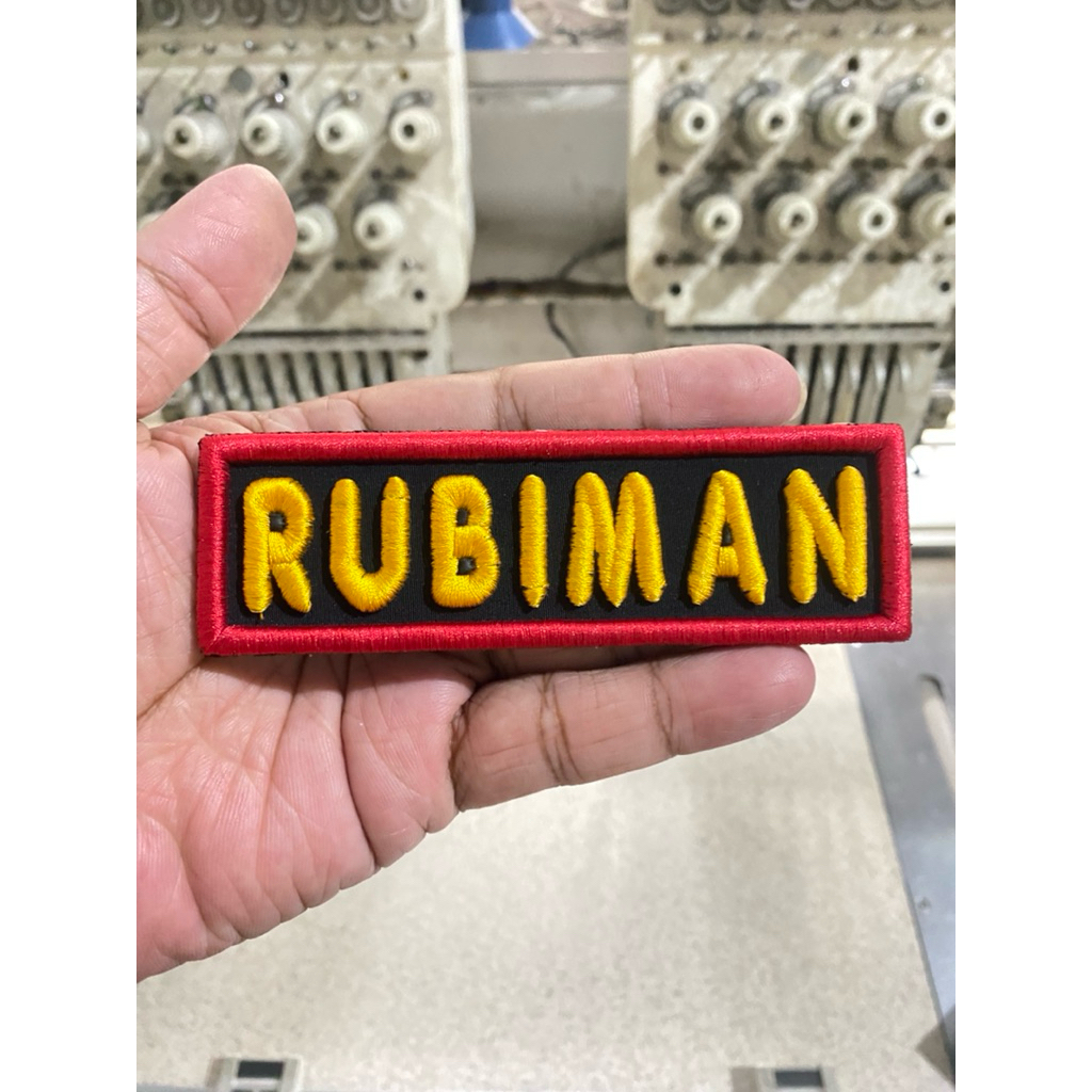 Custom Nama Bordir Timbul + Velcro / Perekat ( sehari jadi ) Terbaik [ paling di cari ]